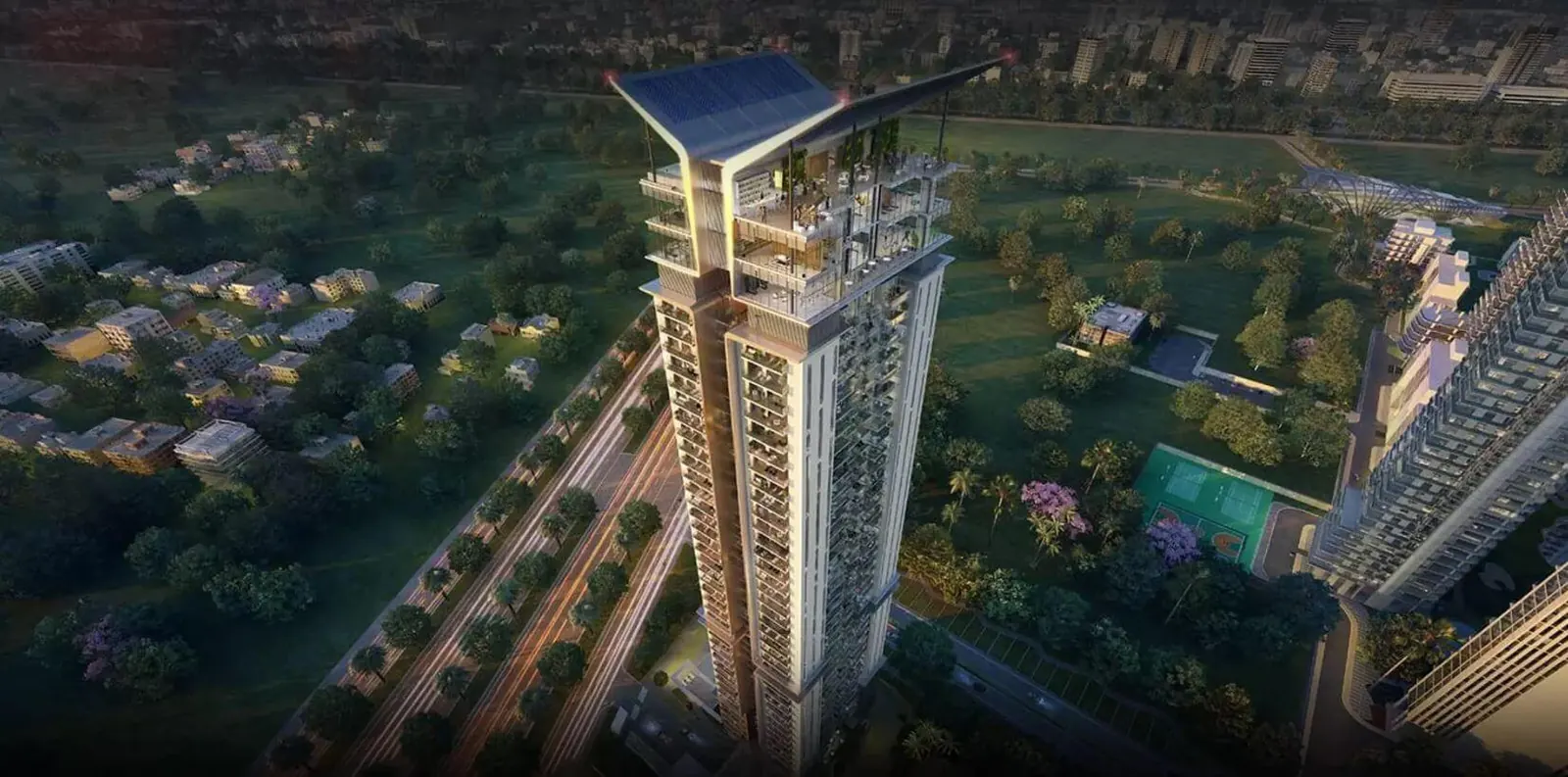 Premium tower visual representing Godrej Golf Links price and value proposition
